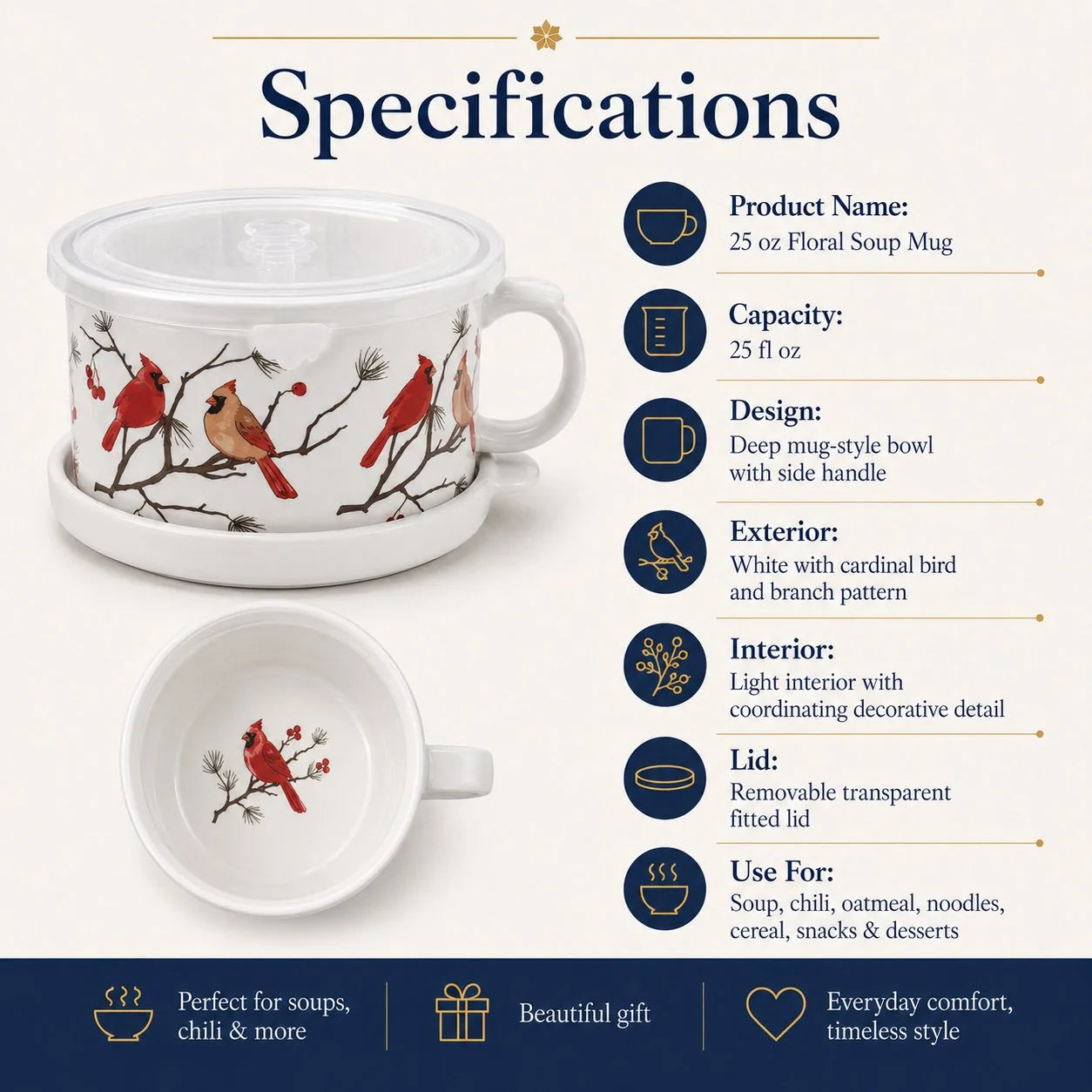 BloomBowl – Floral Handled Soup Mug