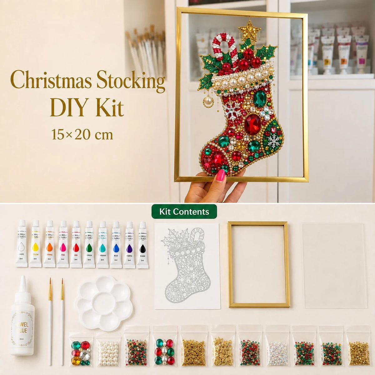 SparkleTree – Christmas Gem & Pearl Art Kit
