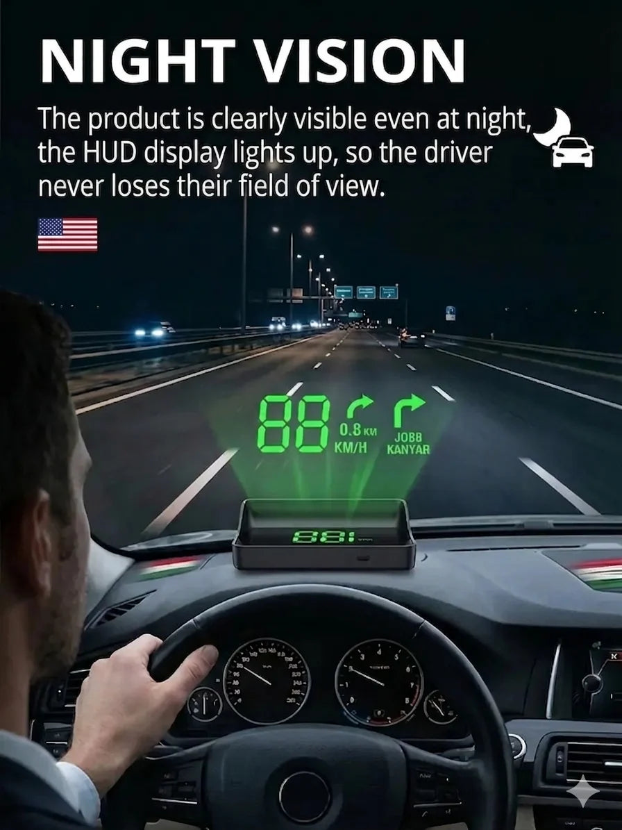 DriveSight – Smart GPS Head-Up Display Speedometer