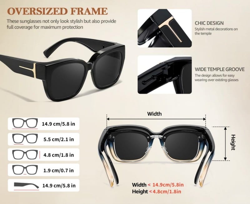 SunVista – Polarized Fit-Over UV400 Sunglasses