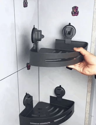 AquaVault – Triangle Suction Cup Shower Caddy
