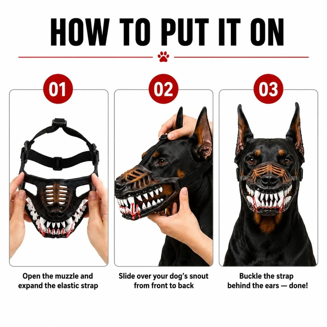 HellHound – Scary Monster Dog Costume Muzzle