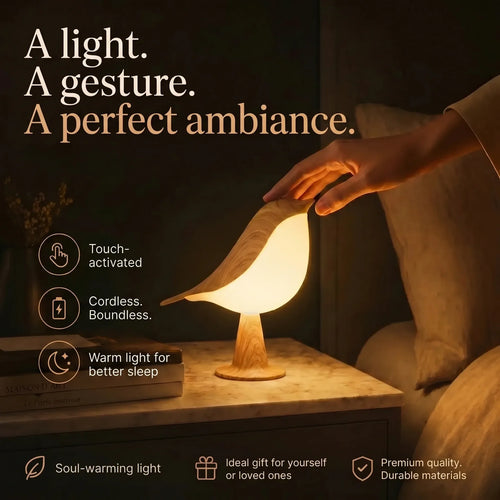 LumiWing – Elegant Bird-Inspired Rechargeable Lamp