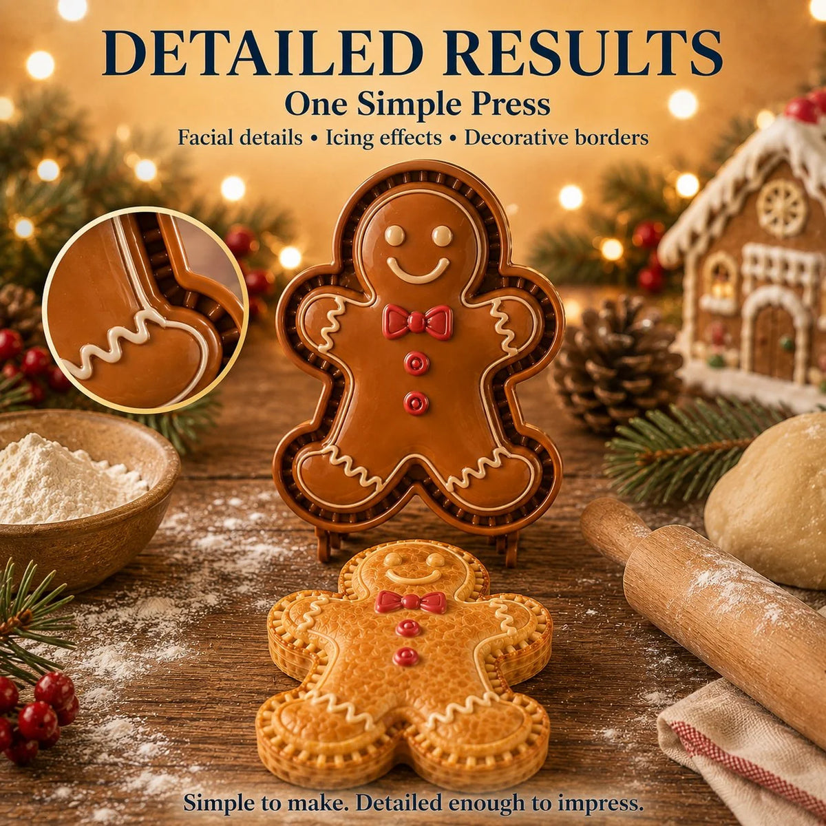 JollyBake – 16-Design Holiday Pie Mold Set