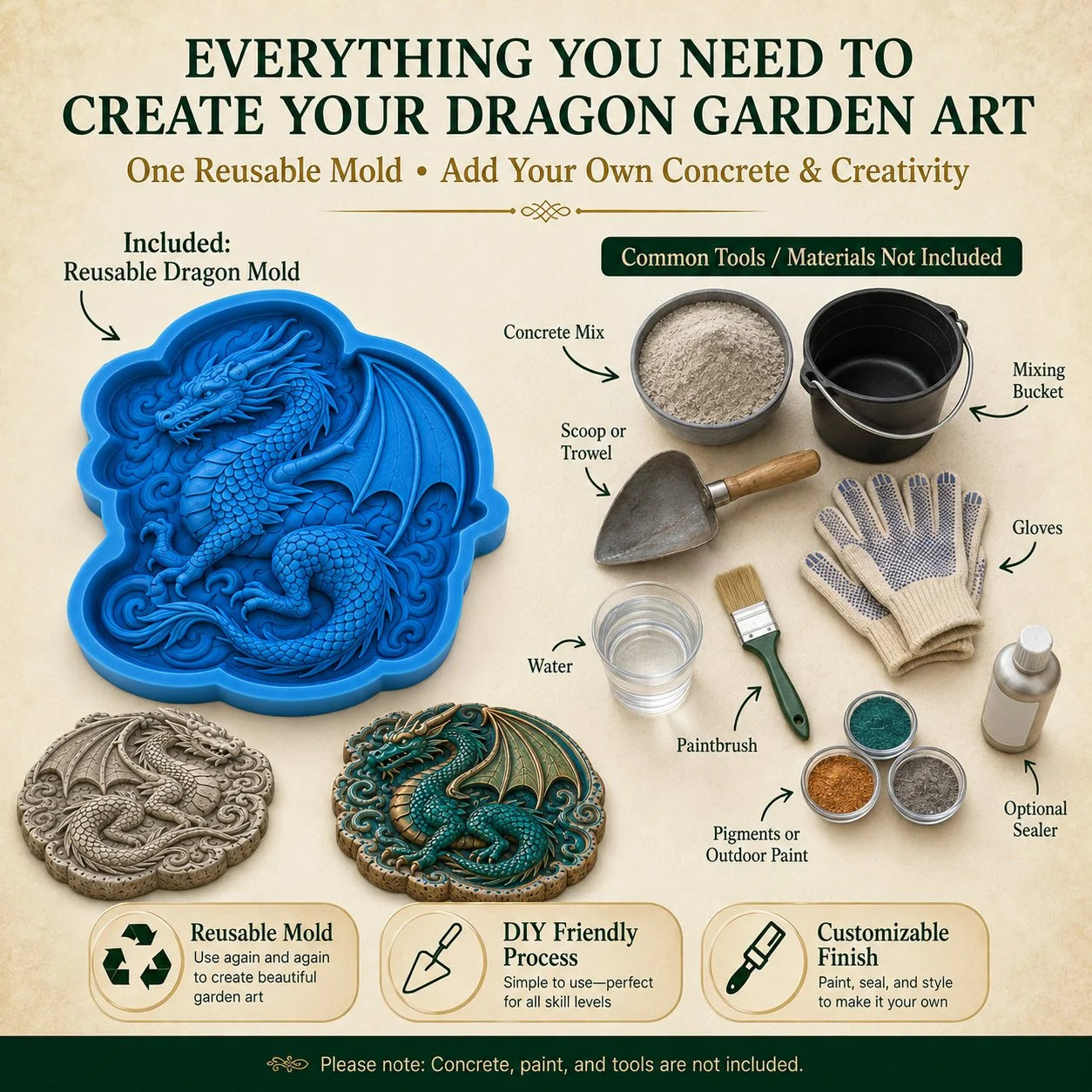 GardenCraft – Reusable Stepping Stone Art Mold