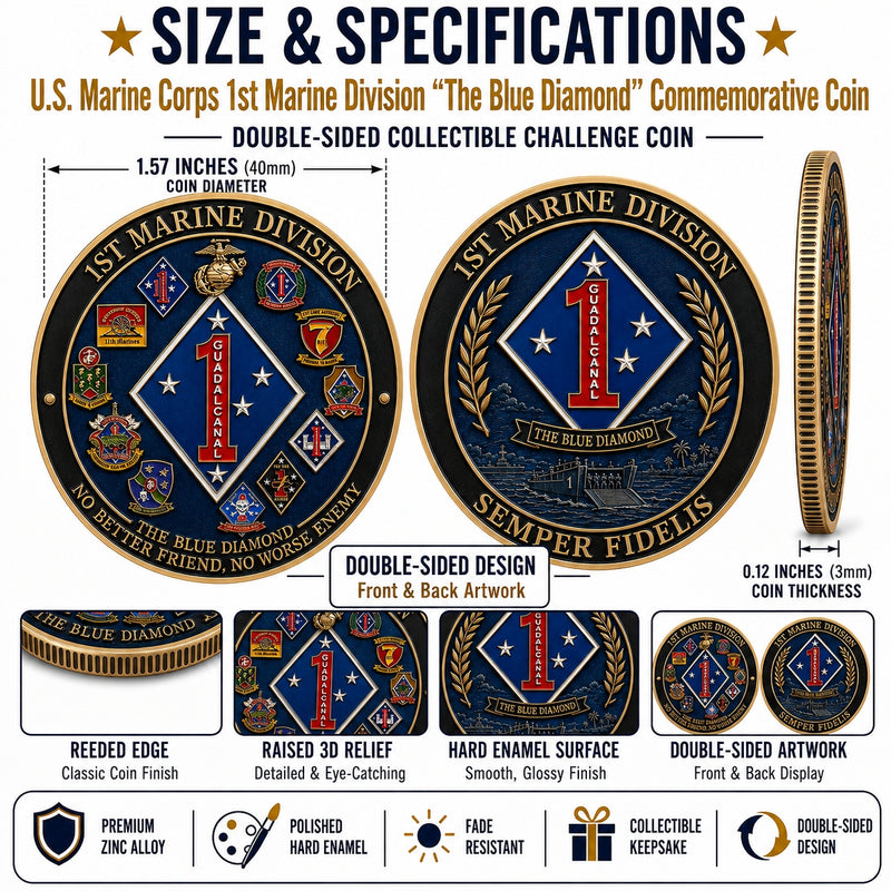 MarineHonor – Blue Diamond Commemorative Keepsake Coin