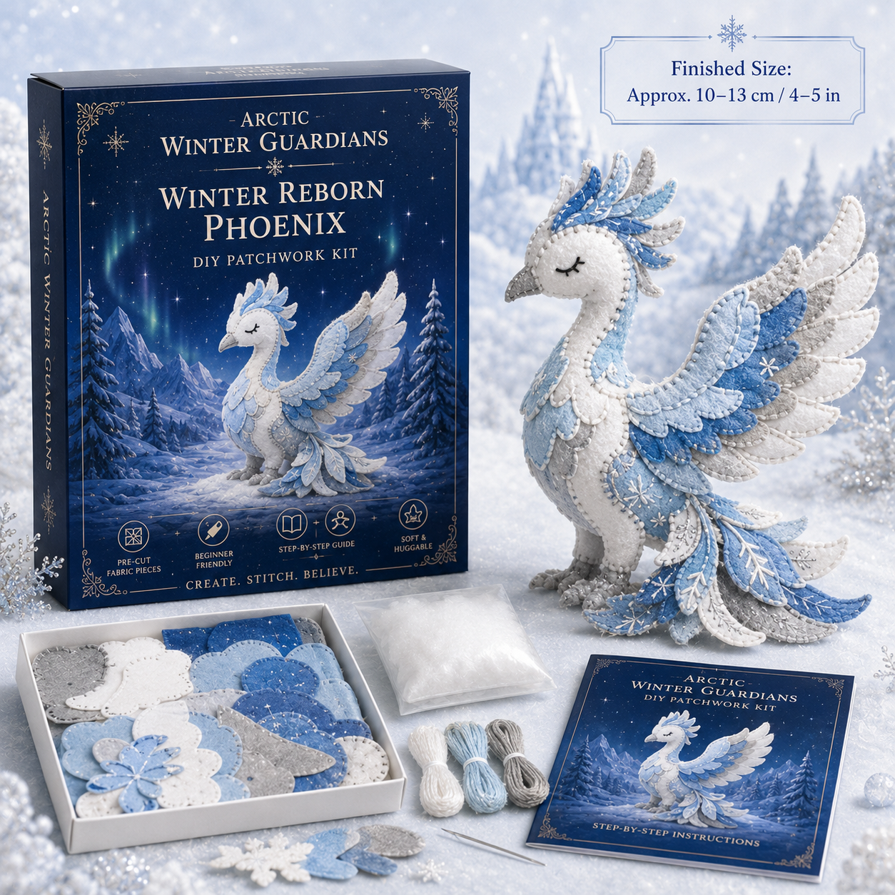 Arctic Winter Guardians DIY Patchwork Kit – Create Your Own Frosty Mythical Friend