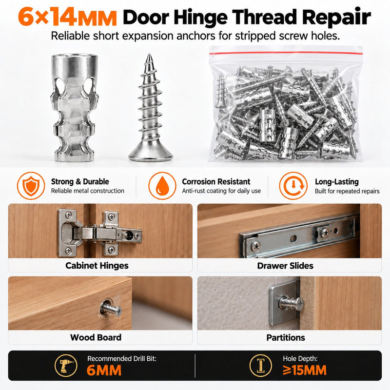 FixoraX – Industrial Short Expansion Screw Repair Kit
