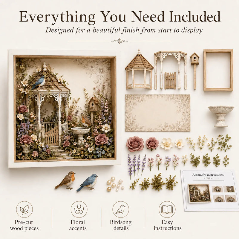 CottageCharm – DIY Layered Garden Shadow Box