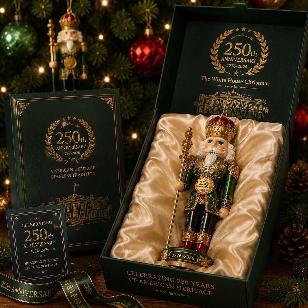FreedomKing – 250th Anniversary Patriotic Christmas Ornament