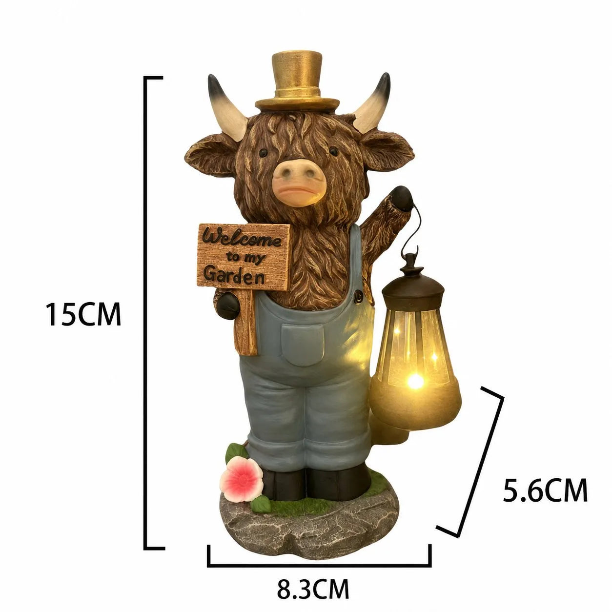 HighlandGlow – Solar Highland Bull Garden Welcome Light