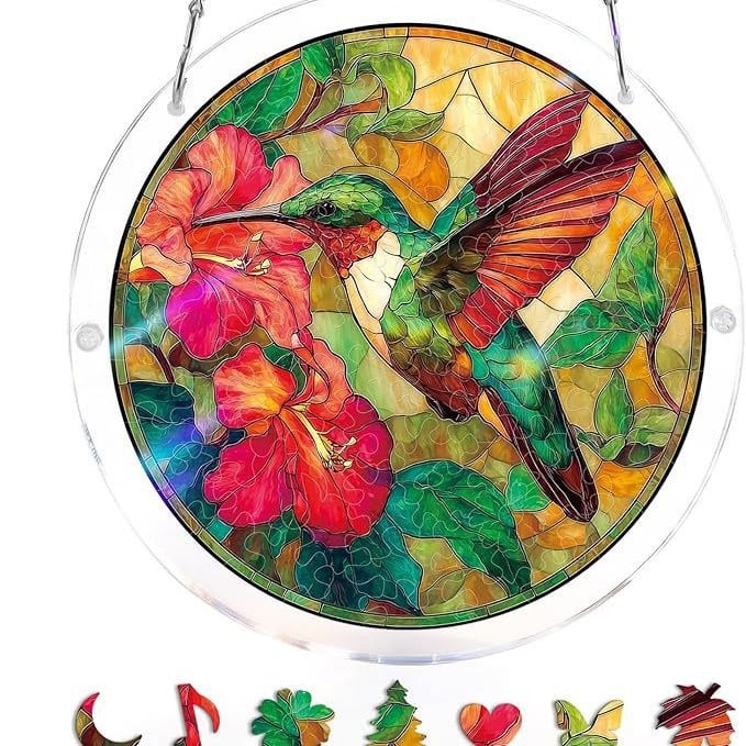 EmeraldFlame – Acrylic 80 Pcs Suncatcher Puzzle