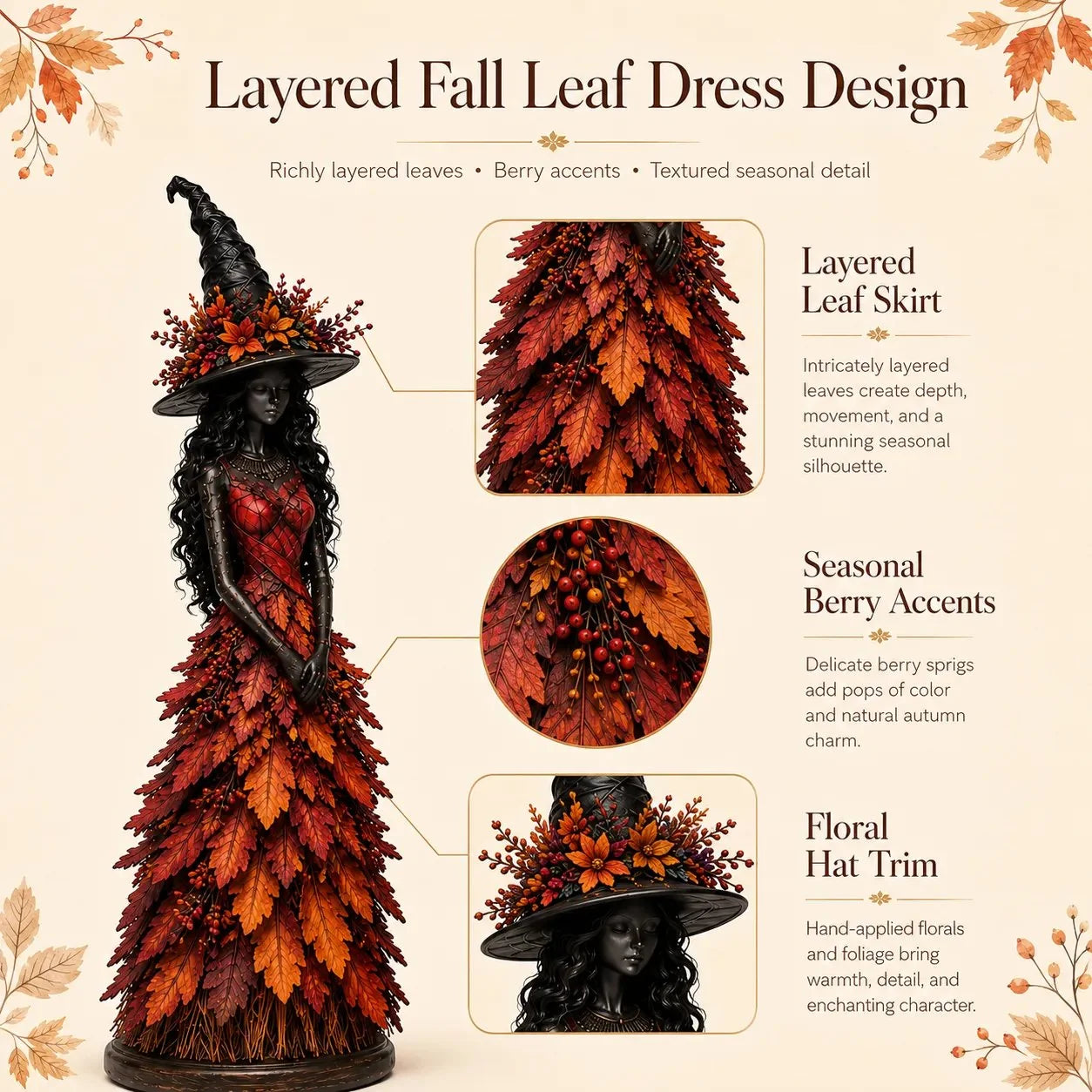 AutumnCharm – Enchanted Witch Figurine