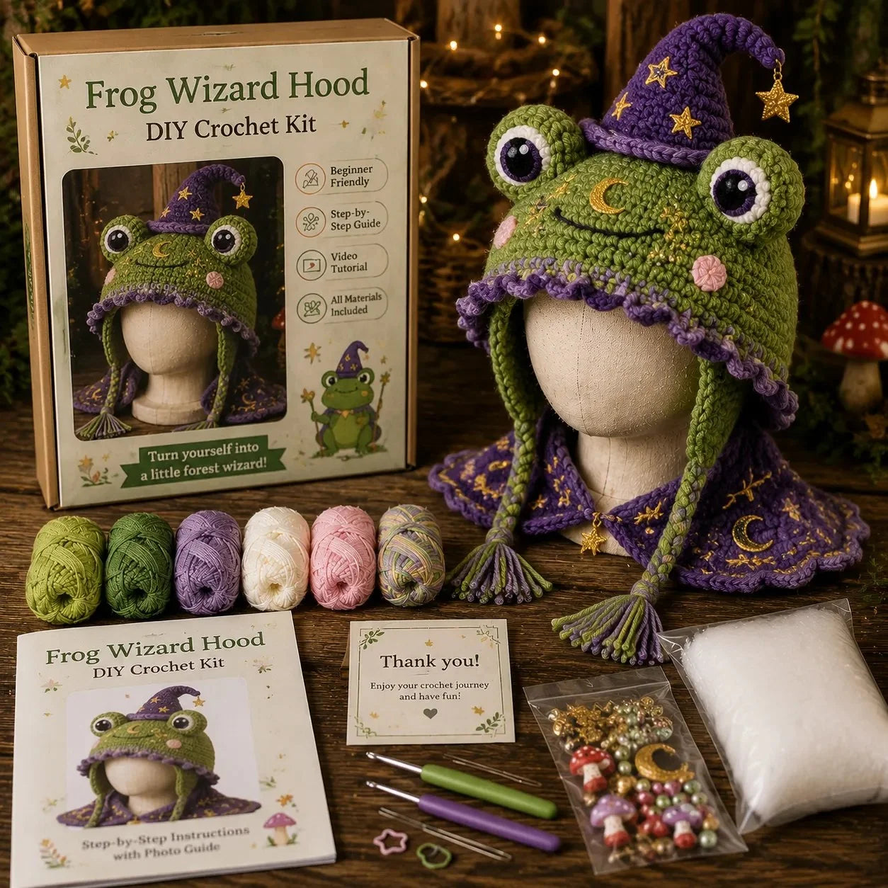 MystiKnit – Fantasy Hood Hat Crochet Kit