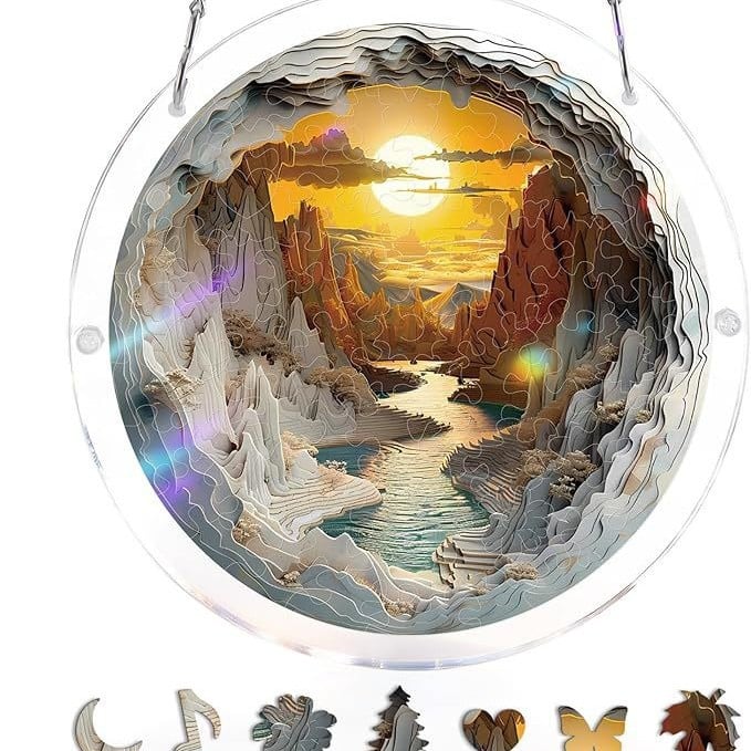 EmeraldFlame – Acrylic 80 Pcs Suncatcher Puzzle