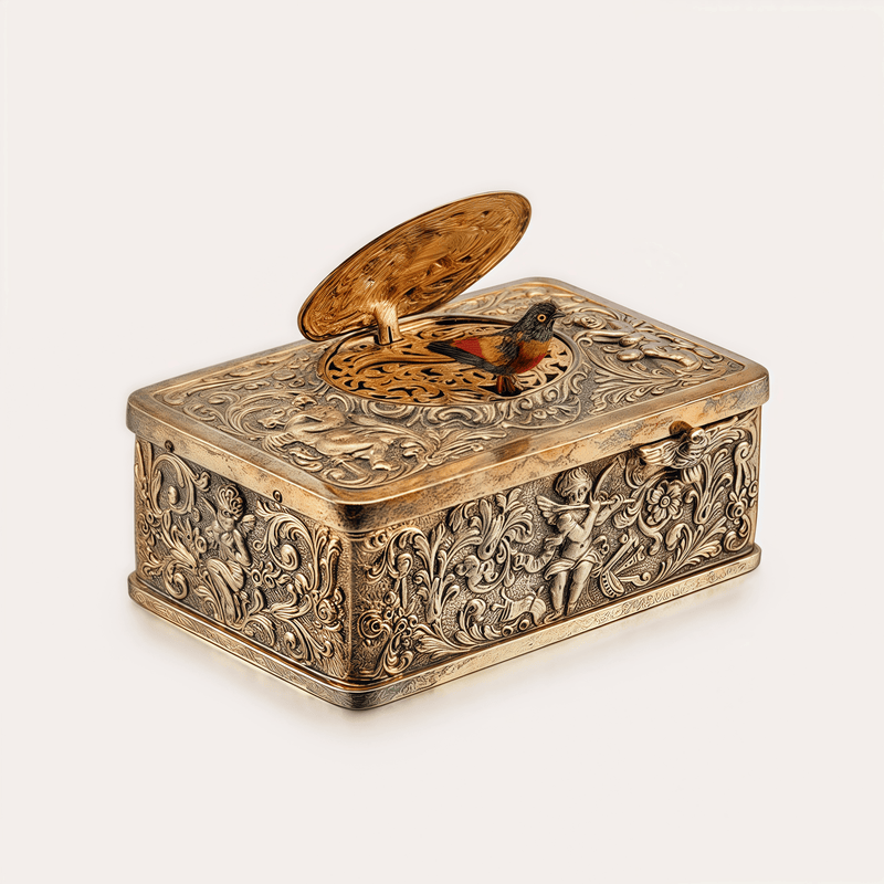 Elowen - Mechanical Melody Box | A Golden Whisper of the Past