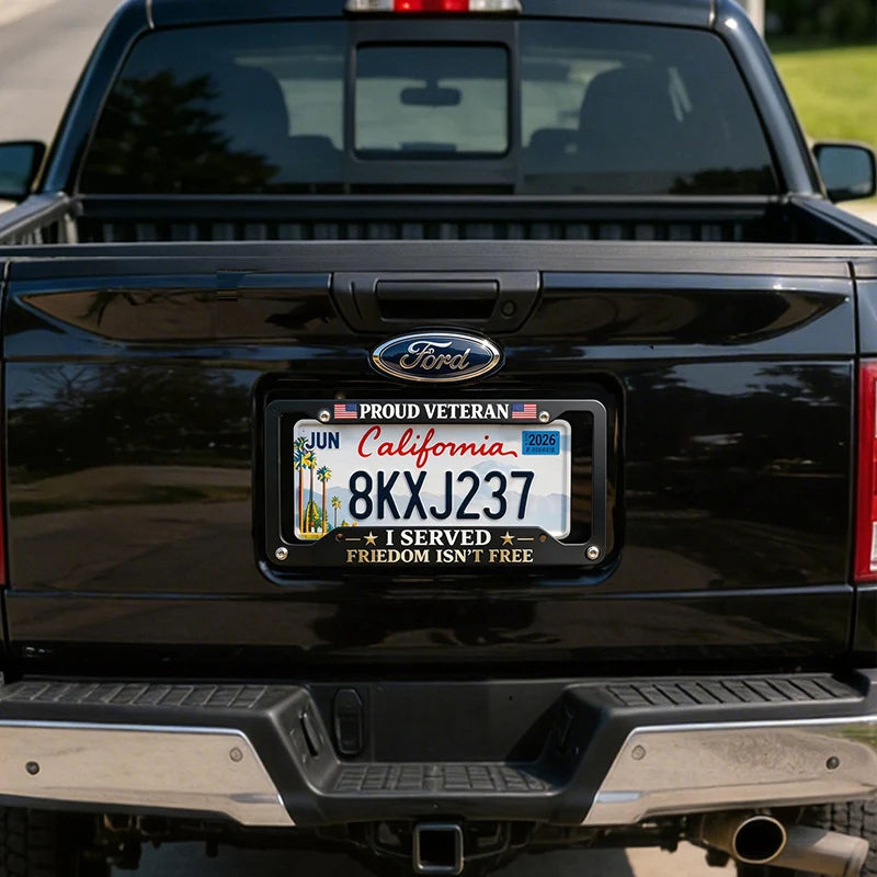 ValorFrame – Veteran Tribute Metal License Plate Frame