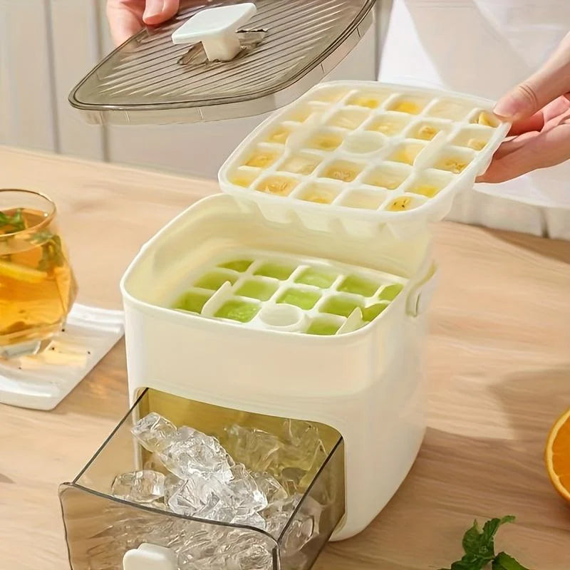 FrostElla – 48-Cube Double-Layer Portable Ice Maker
