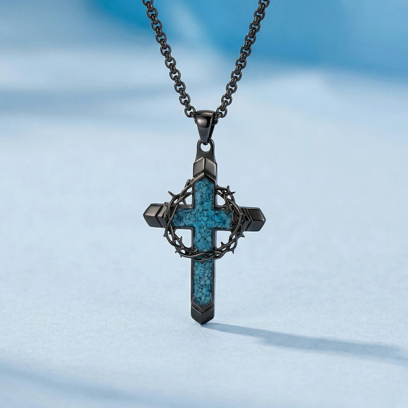 FaithStone – Turquoise Cross Necklace