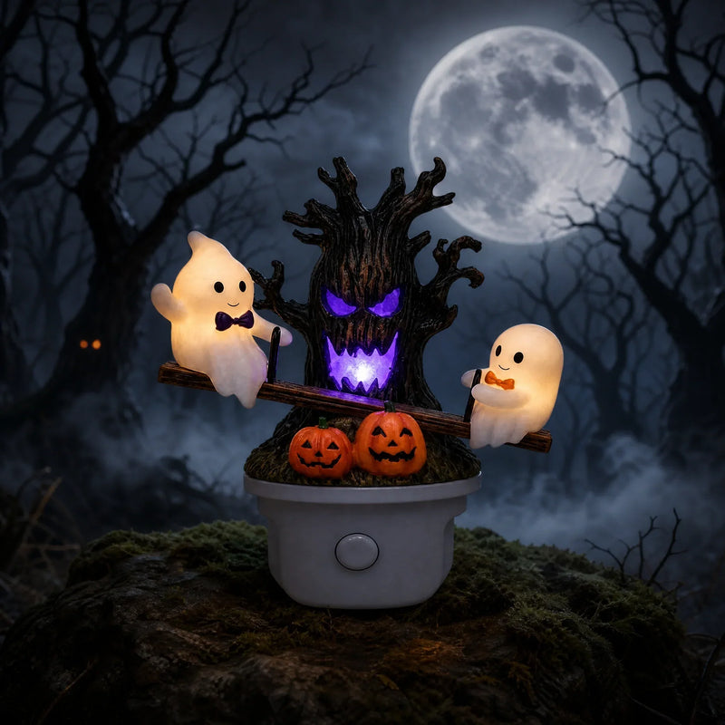 HauntedHaven – Glowing Ghost Tree Night Light