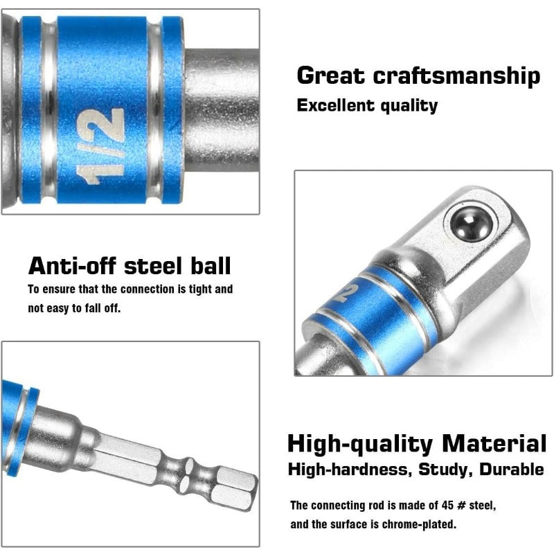 HexFlex - Universal Drill Adapter Set – Effortless Torque, Maximum Control
