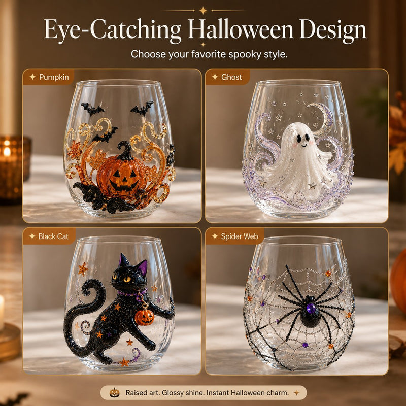 SpookySip – Artisan Halloween Drinking Glass