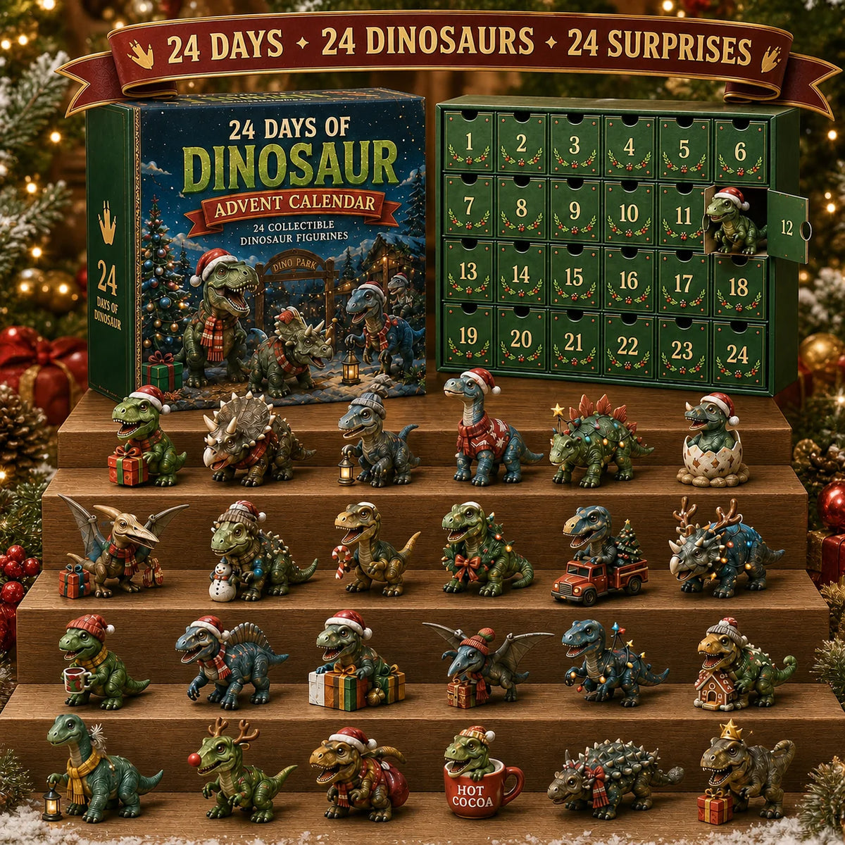 DinoJoy – 24-Day Christmas Dinosaur Advent Calendar