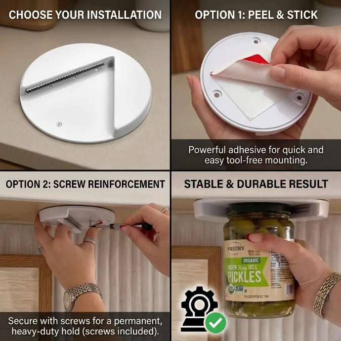 GripEase – Effortless Under Cabinet Jar Opener