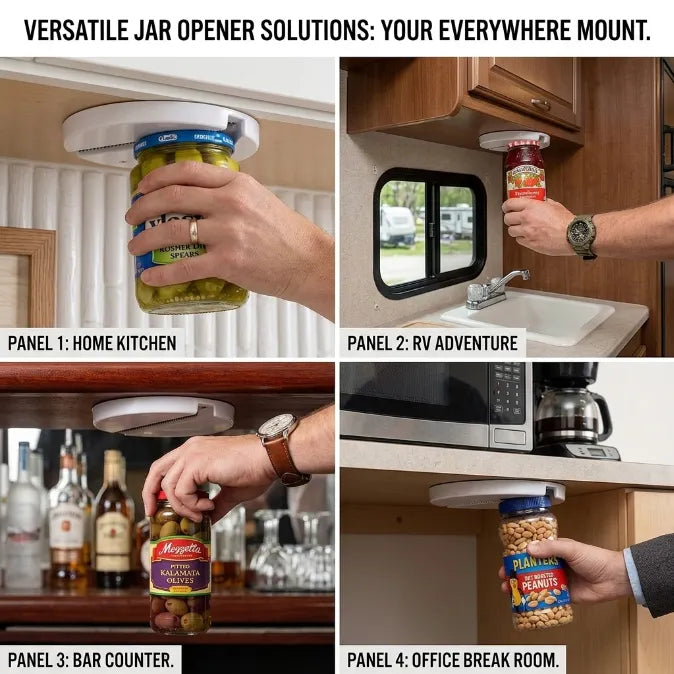 GripEase – Effortless Under Cabinet Jar Opener