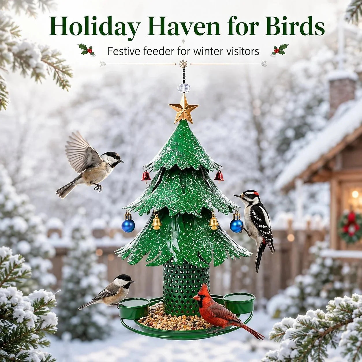 FestivePerch – Premium Christmas Tree Bird Feeder