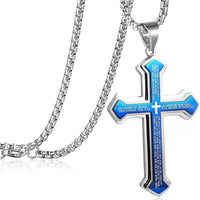 CrestOria – Lord’s Prayer Layered Cross Necklace