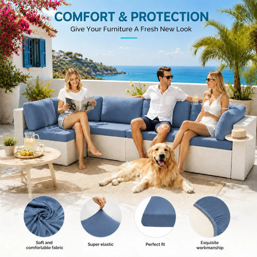 CushionLuxe – Stretch Sofa & Outdoor Cushion Covers