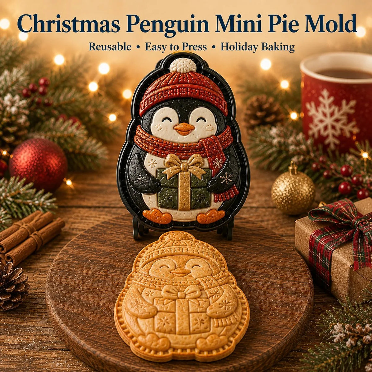 JollyBake – 16-Design Holiday Pie Mold Set