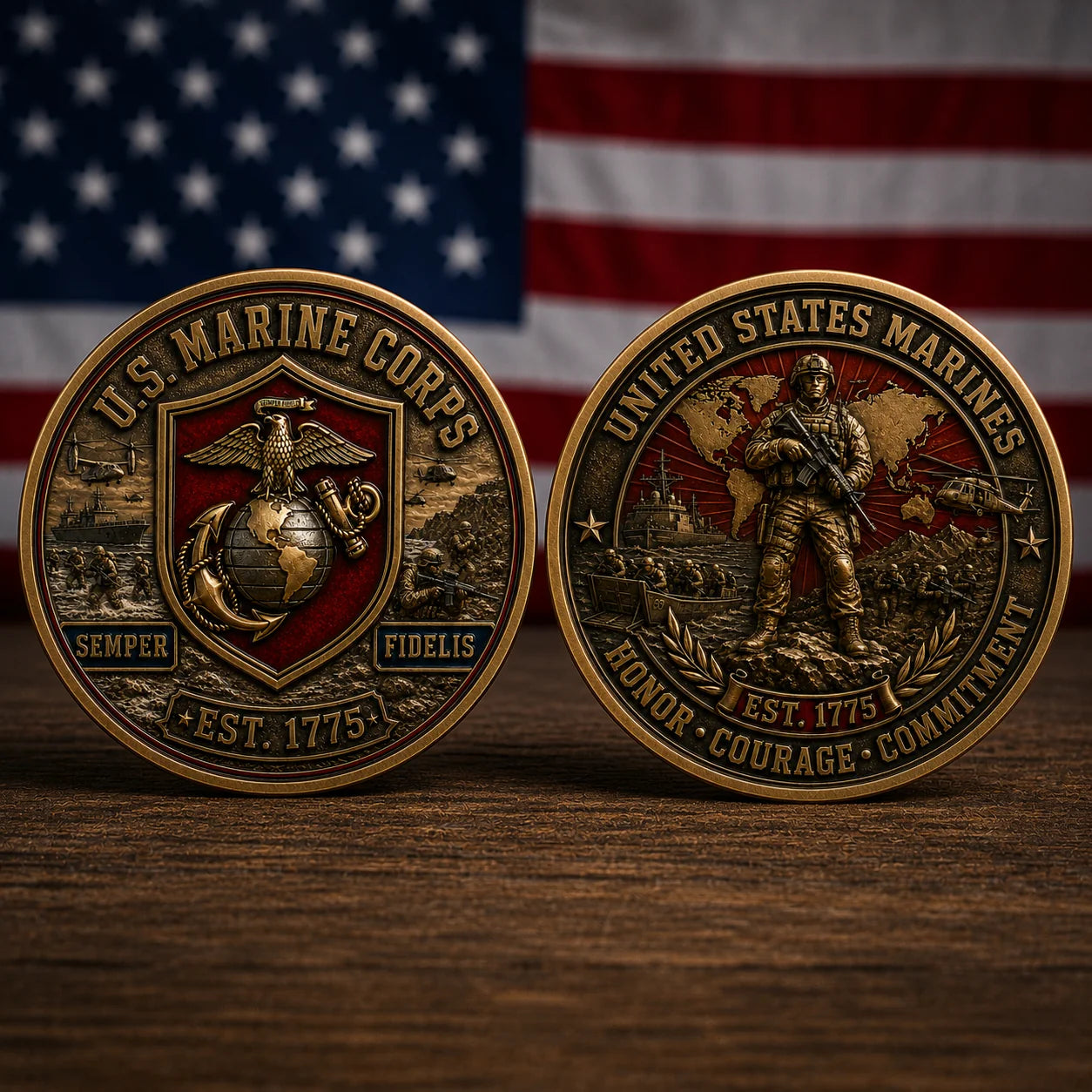 IronHonor – Marine Veteran Challenge Coin