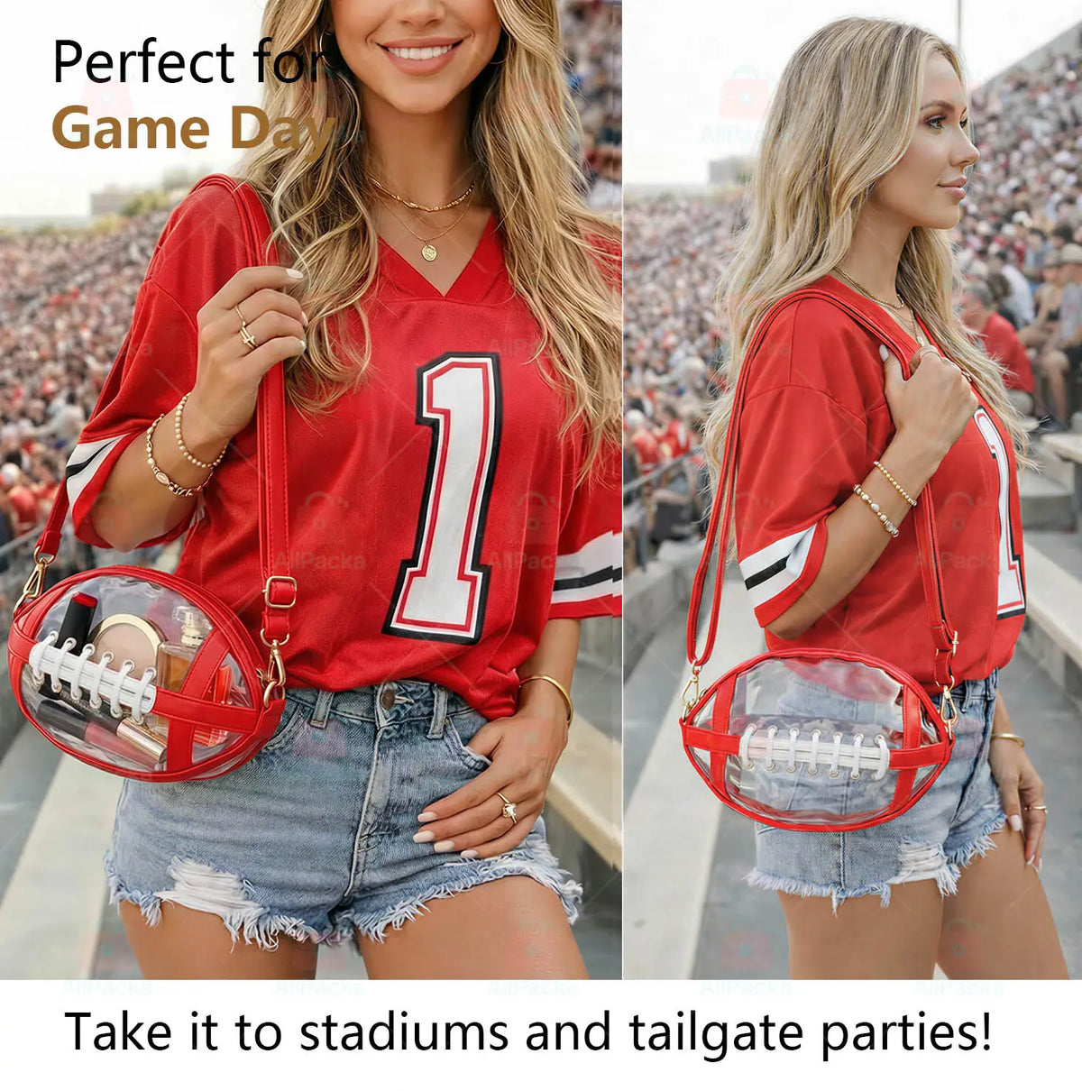 GridironCarry – Football-Inspired Clear Shoulder Bag