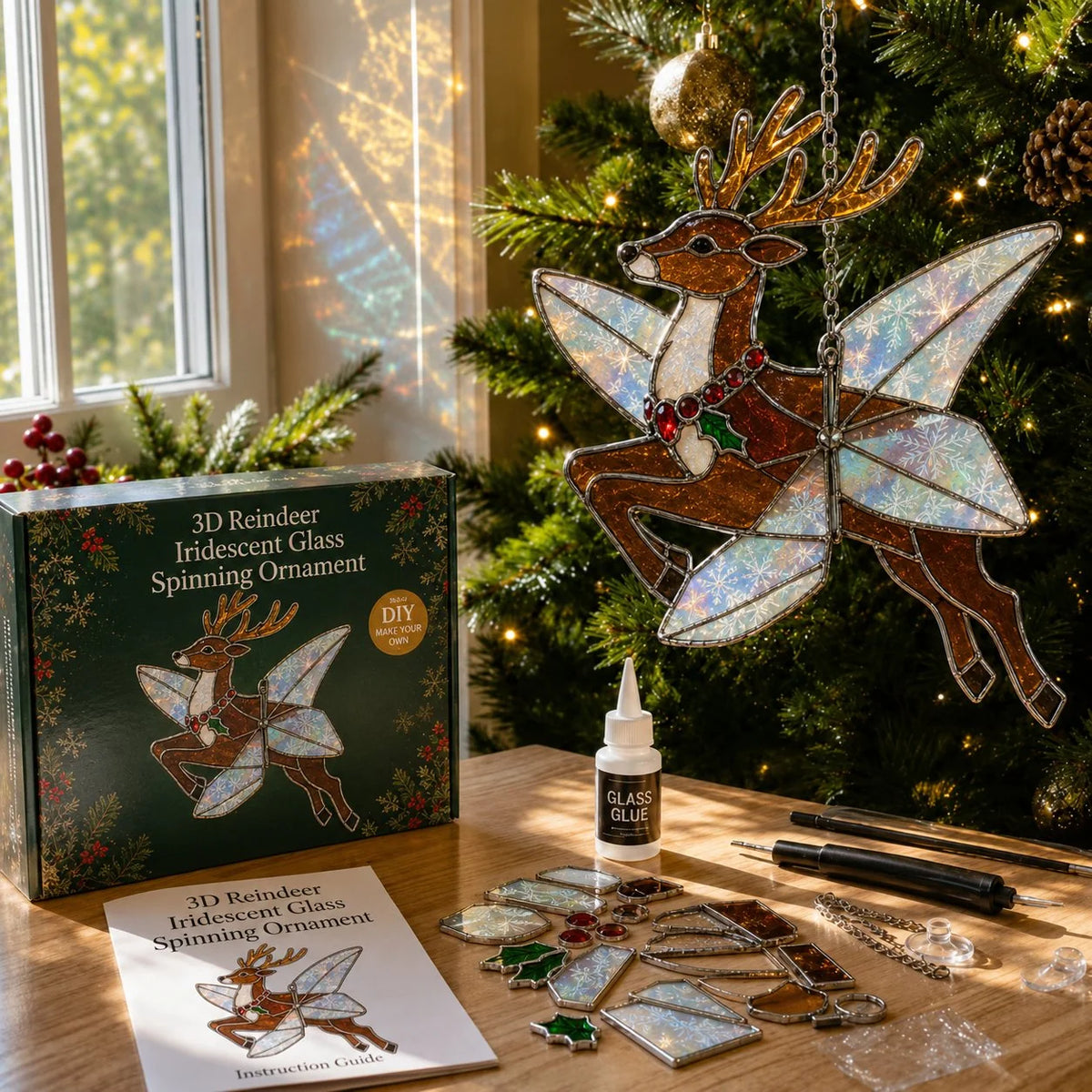 TwinkleCraft – Christmas Iridescent Suncatcher Kit