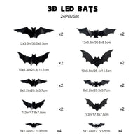 BatBlaze – Colorful 3D LED Bat Decor Set