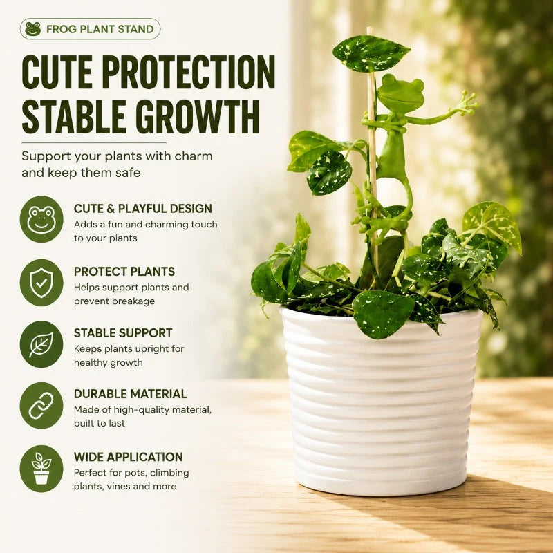 GardenGuard – Decorative Plant Support Frogs