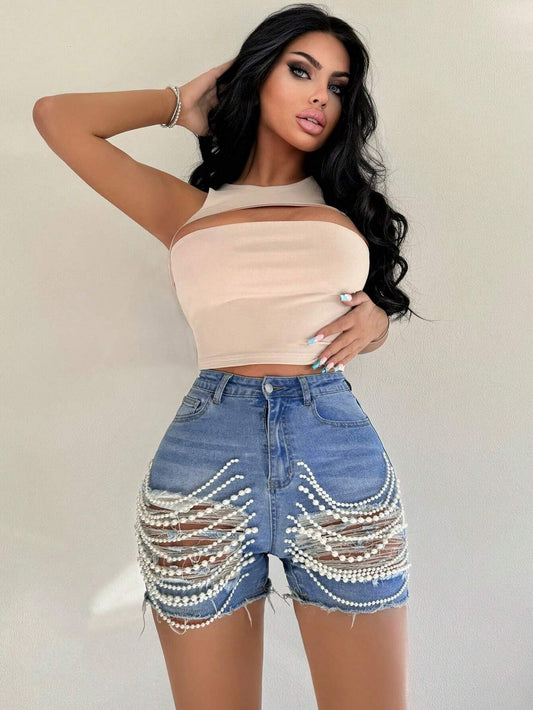 UrbanChain – Streetwear Embellished Denim Jeans