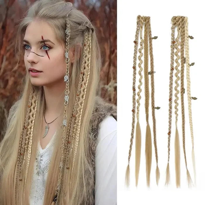 BohoGlow – Beaded Clip-In Braids