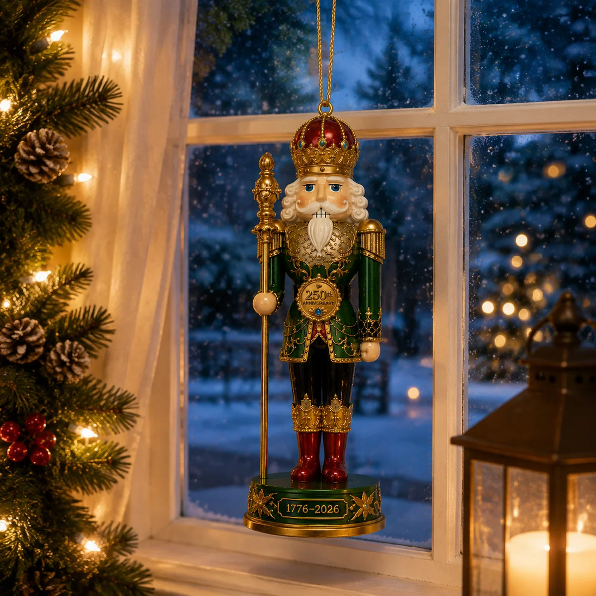 FreedomKing – 250th Anniversary Patriotic Christmas Ornament
