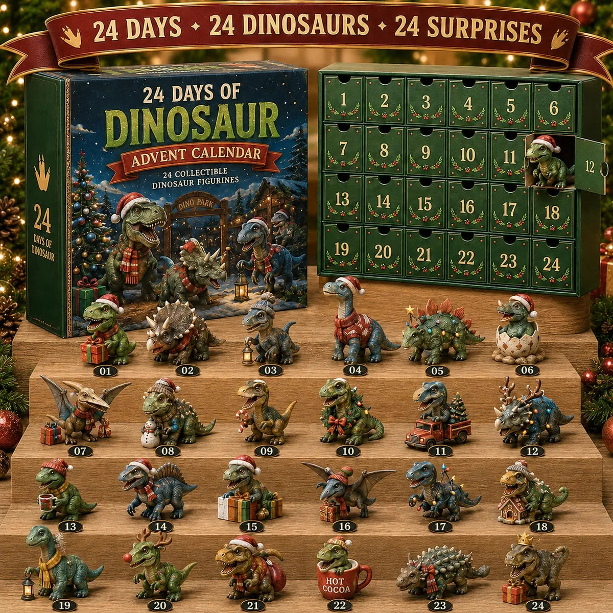DinoJoy – 24-Day Christmas Dinosaur Advent Calendar