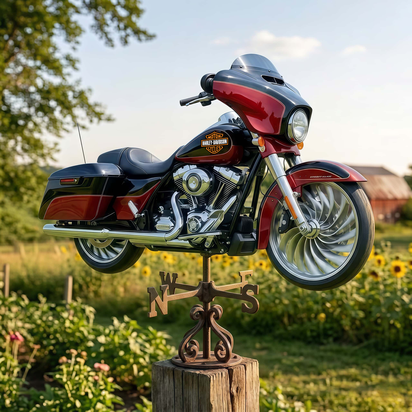 Harley-Davidson Motorcycle Garden Wind Spinner