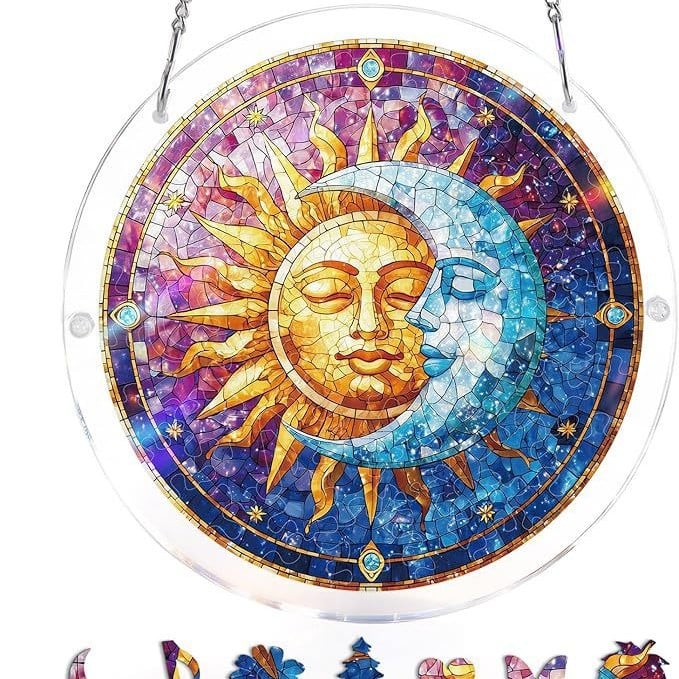 EmeraldFlame – Acrylic 80 Pcs Suncatcher Puzzle