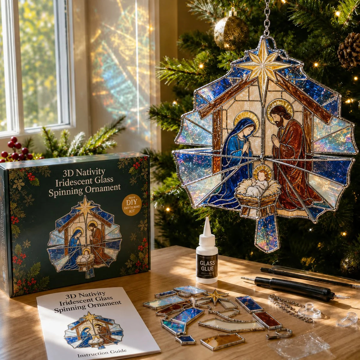 TwinkleCraft – Christmas Iridescent Suncatcher Kit
