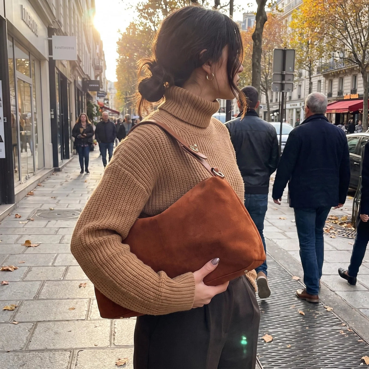 Vintara – Women’s Timeless Suede Boston Bag