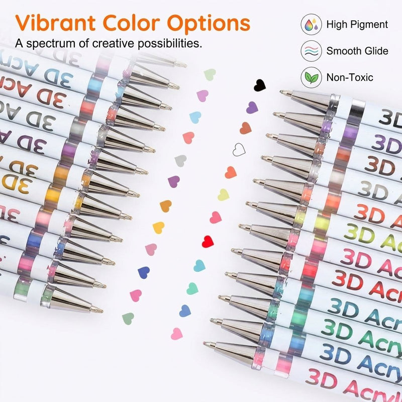ColorGlow – Professional Acrylic Gel Pen Set