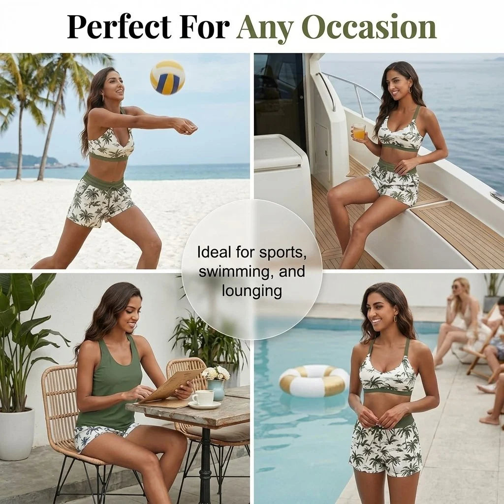 AquaFlex – 3-Piece Tummy Control Tankini Set