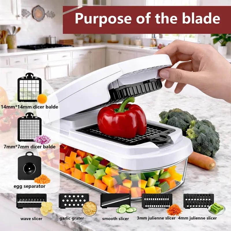 Multifunctional Vegetable Cutter - Black