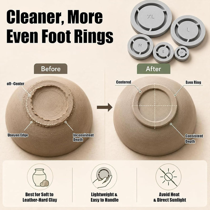 StudioCraft – Multi Size Pottery Foot Ring Tool